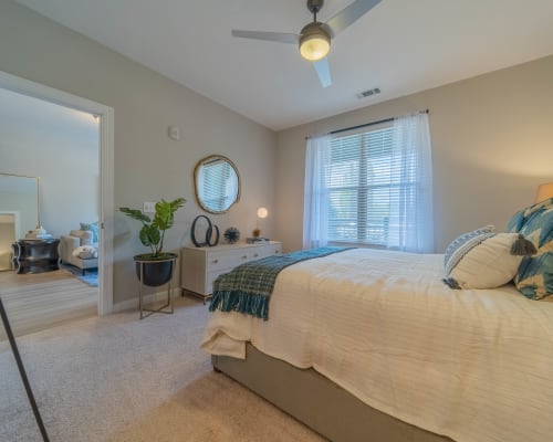 Cozy bedroom at Belvedere at Berewick in Charlotte, North Carolina