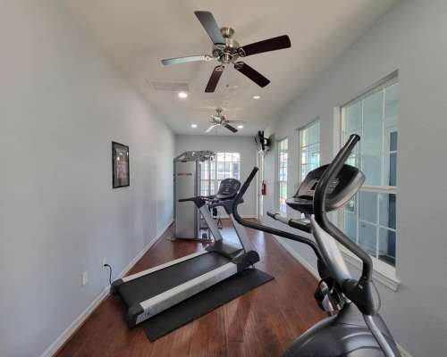 Community fitness center at Pelican Reef in Seabrook,Texas