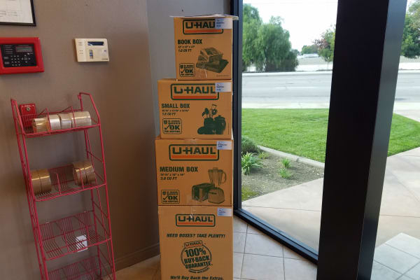 One Stop Storage has moving supplies ready for you! Boxes and tape are essential for packing.