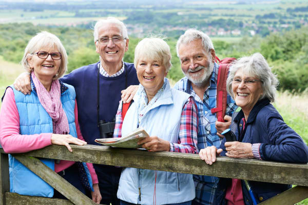 Senior living friends enjoying activities in Palm Beach Gardens