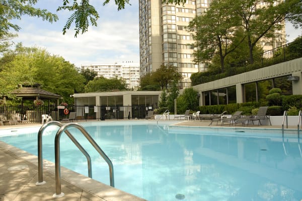 Our apartments and swimming pool in Brampton, Ontario exterior view
