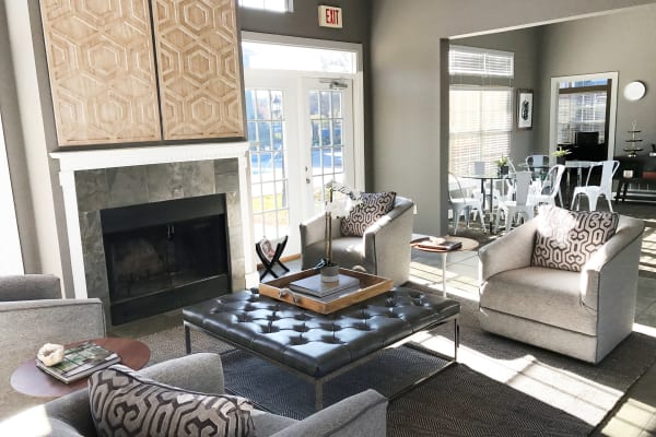 Floor-to-ceiling windows at luxury apartments in Knoxville, Tennessee