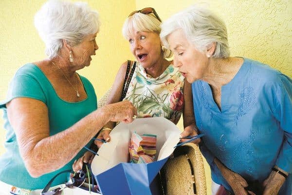 Lots of wonderful activities for seniors including shopping