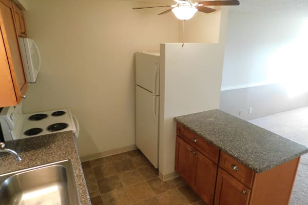 Spacious kitchen at Kings Court in Springfield, OR