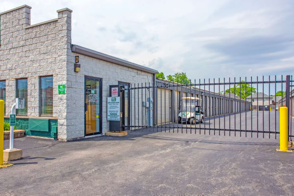 Access gate with security panel at Metro Self Storage in Northlake, Illinois