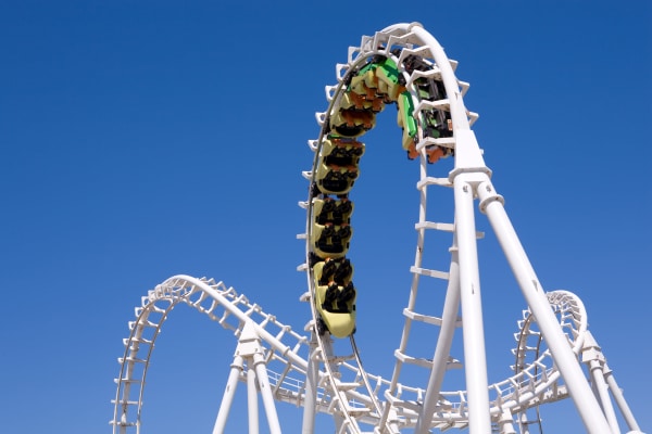 Roller coaster near Cherry Lane Apartment Homes