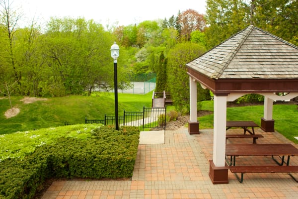 Well kept grounds at Cloisters of the Don in North York