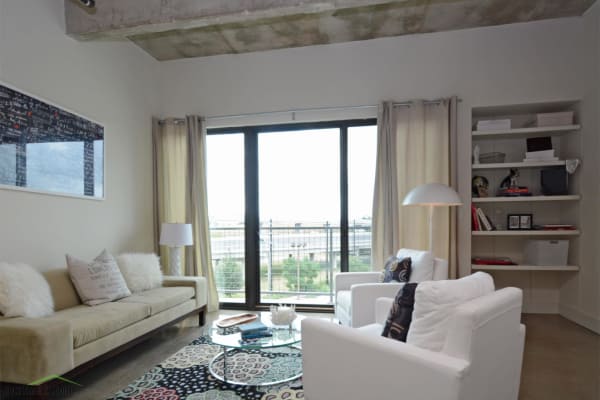 Master bedroom at 1221 Broadway Lofts