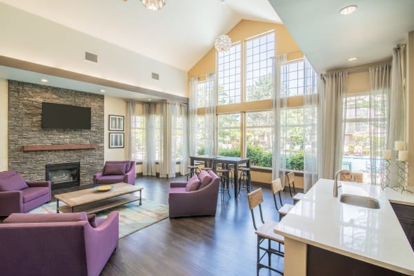 View of the clubhouse at Avana 522 Apartments in Bothell, Washington