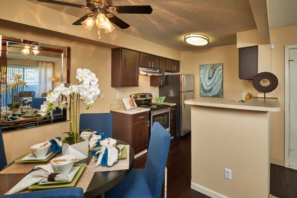 Living room at Alton Green Apartments in Denver, CO