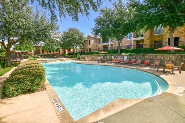 Swimming pool at El Lago Apartments in McKinney, Texas