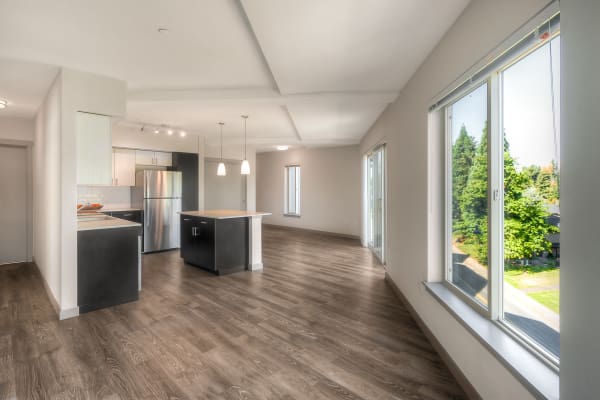 Kitchen at Tria Apartments in Newcastle,