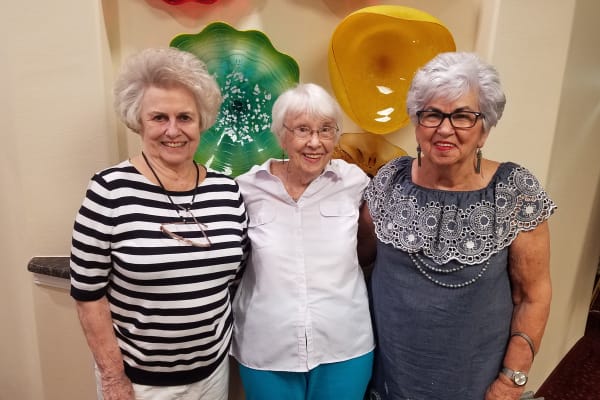 Betty Williams and friends at Mulligan Park Gracious Retirement Living in Tallahassee, Florida