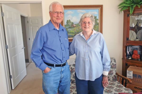 Jack and Frankie Cooper at Pioneer Ridge Gracious Retirement Living in McKinney, Texas