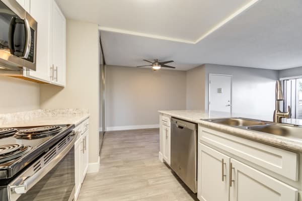 Upgraded kitchen at Presidio at Rancho Del Oro in Oceanside, California