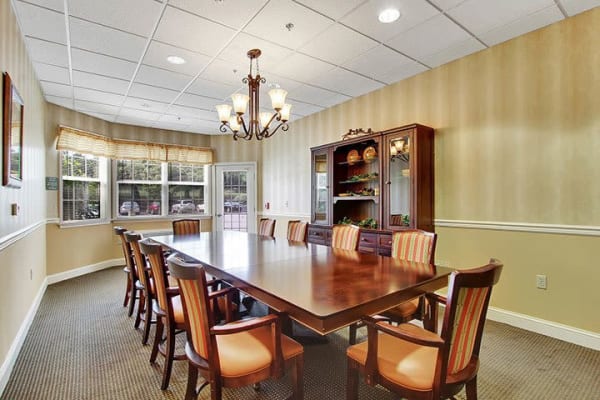 Dining area at Keystone Villa at Fleetwood in Blandon, Pennsylvania