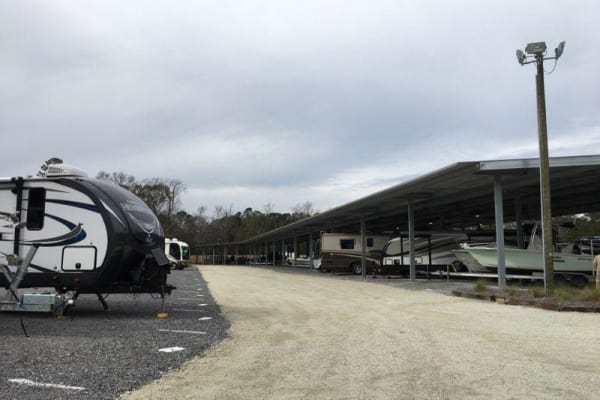 RV and boat storage at Monster Self Storage in Wando, SC