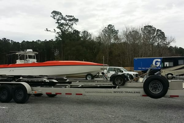 Boat storage at Monster Self Storage in Wando, SC