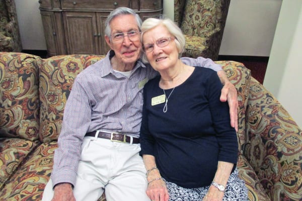 Sam and Deane Adkins at Willow Creek Gracious Retirement Living in Chesapeake, Virginia