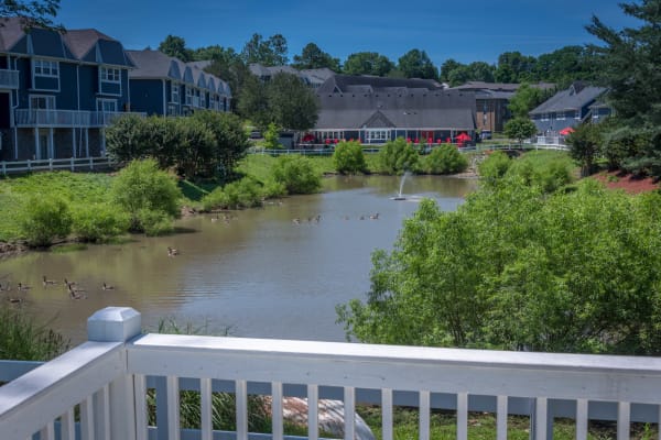 Balcony view at Mallards Landing Apartment Homes in Nashville, Tennessee