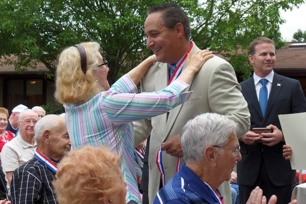 Residents celebrating with Heritage Senior Living in Blue Bell, Pennsylvania