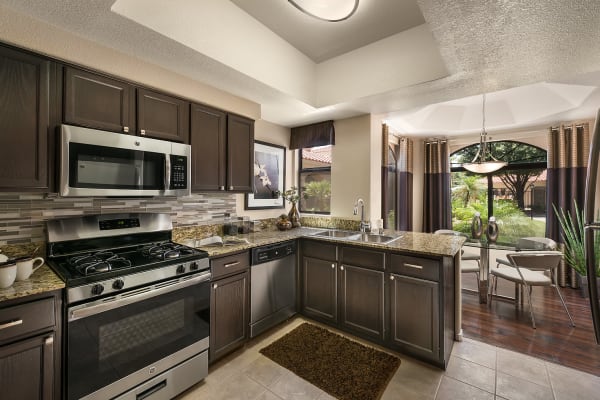 Spacious kitchen and dining room at San Cervantes in Chandler, Arizona