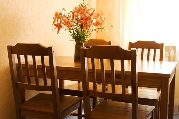 Well-lit dining room at Park East Apartments