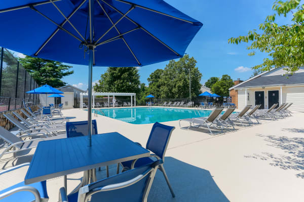 New renovated swimming pool at Sheffield Heights Apartment Homes in Nashville, Tennessee