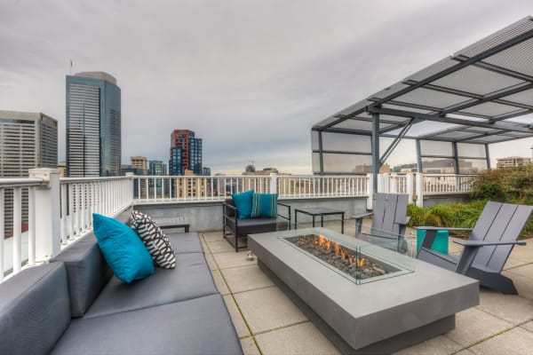 Roof top deck at M Street in Seattle, Washington