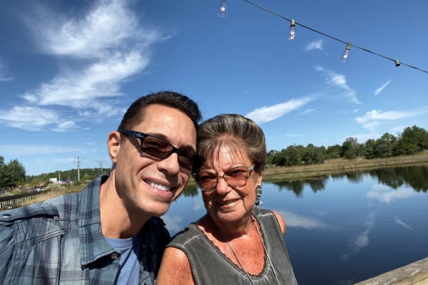 David Block and Mother at Willow Creek Gracious Retirement Living in Chesapeake, Virginia