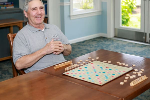 Residents at a class in Traditions of Lansdale in Lansdale, Pennsylvania