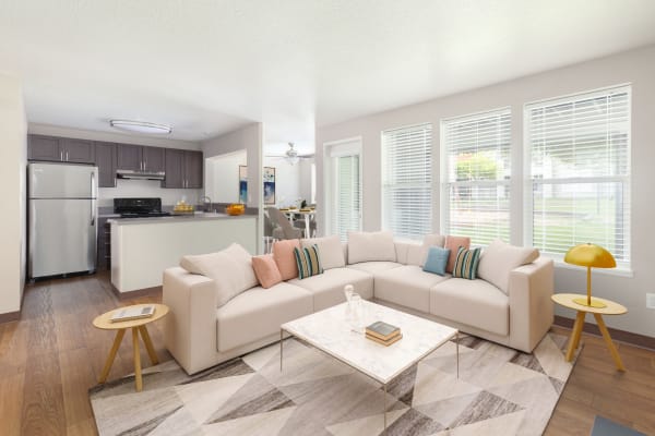 Living Room at Meadows at Cascade Park Apartments in Vancouver,