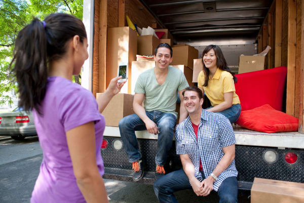 Family using a moving truck from Midgard Self Storage in Wilmington, North Carolina