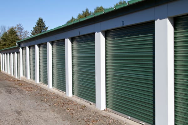 Green self storage units at Monster Self Storage in Charleston, South Carolina