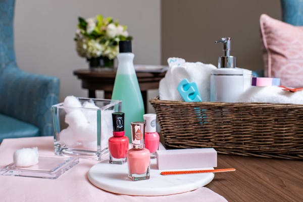 Fun activities like manicures and pedicures at Seasons Memory Care at Rolling Hills in Torrance, California