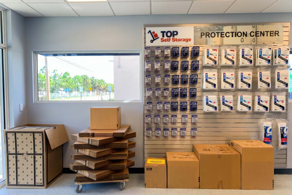 Moving supplies available at Top Self Storage - 167th St in Miami Gardens, Florida