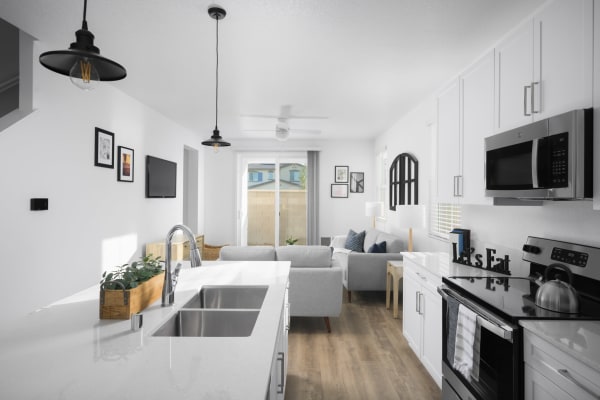 Resident enjoying her home at Cyrene at South Mountain in Phoenix, Arizona