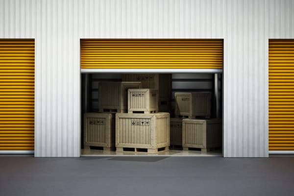 A drive-up storage unit at BuxBear Storage - Corporate Office in San Francisco, California