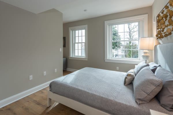 Bedroom with large windows at Highbridge in Washington, District of Columbia