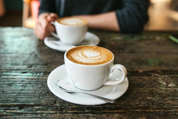 Residents meeting up for a cup of coffee near Reserves at Arlington in Columbus, Ohio