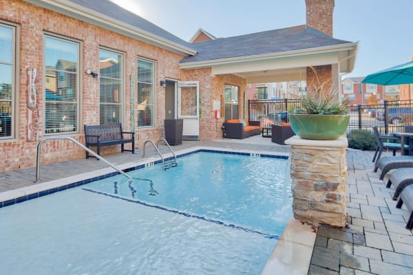 On-site swimming pool at Parkside Towns in Richardson, Texas