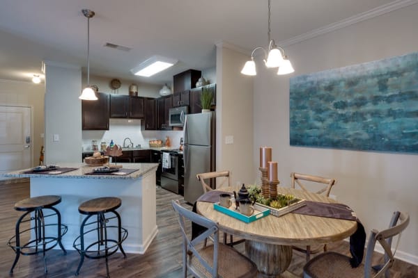 Dining nook and kitchen at Parc at Broad River | Apartments in Beaufort, South Carolina