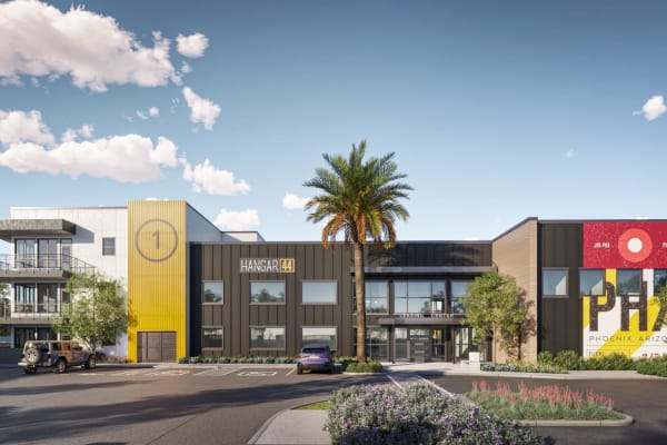 Rendering of apartments at Hangar 44 in Phoenix, Arizona