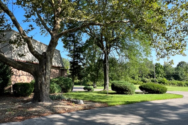 Parklike setting at Heatherwood Terrace in Mansfield, Ohio