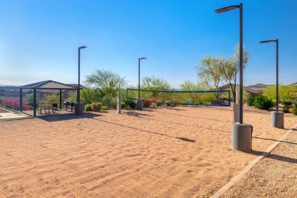 Sand volleyball court with ramada at Las Colinas at Black Canyon in Phoenix, Arizona