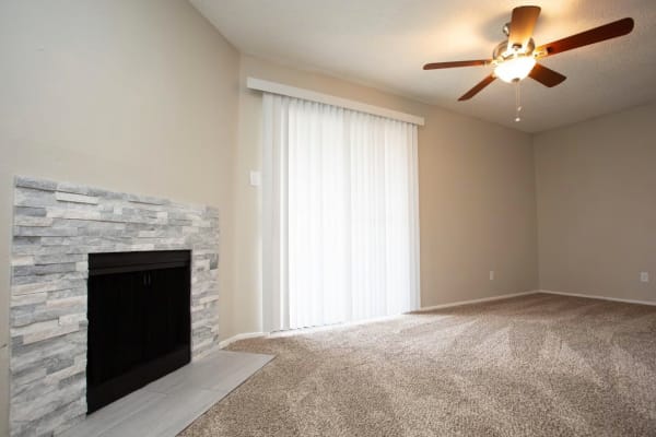 Apartment Unit with a Fireplace at Victoria Station in Victoria, Texas