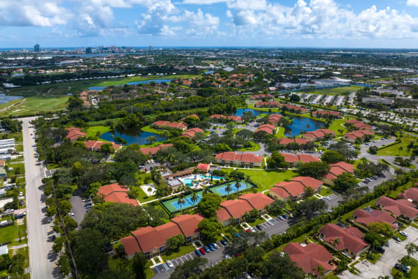 Aerial view of Azalea Village in West Palm Beach, Florida