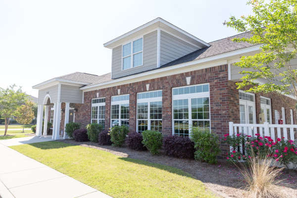 Exterior of the leasing office at Cloisters at Carolina Forest in Myrtle Beach, South Carolina