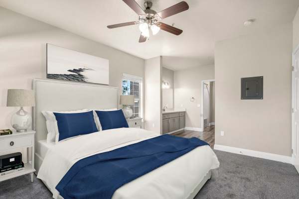 spacious bedroom Oak Brook Apartments in Rancho Cordova, California