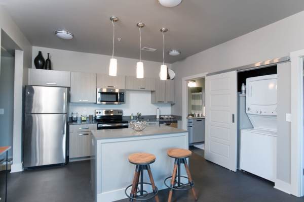 Resident clubhouse bar area at Marketplace Apartments in Lansing, Michigan